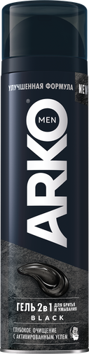 Гель для бритья и умывания ARKO 2в1 Black, 200мл, картинка