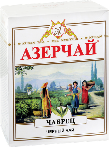 Чай черный АЗЕРЧАЙ байховый с чабрецом листовой, 100г, фото