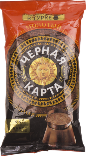 Кофе молотый для приготовления в турке ЧЕРНАЯ КАРТА средняя обжарка, 100г, картинка