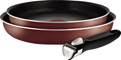 Набор посуды TEFAL Ingenio 3 предмета: сковороды 24/28см + ручка, Арт. 04175820/04154820/4180870, вид