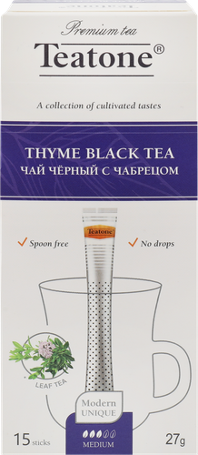 Чай черный TEATONE с ароматом чабреца, 15пак, картинка