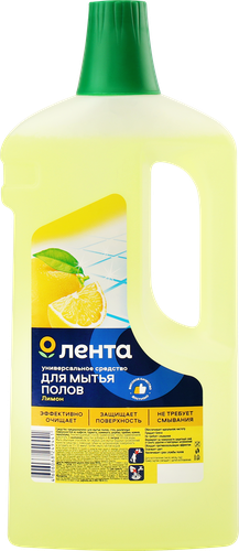 Средство для мытья полов ЛЕНТА Лимон универсальное, 1л, детальное фото