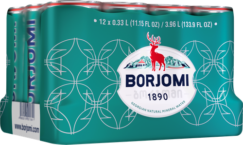 Вода минеральная BORJOMI, 0.33л, крупный план