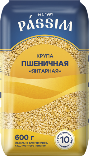 Крупа пшеничная ПАССИМ Янтарная полтавская №4, 600г, детальное фото