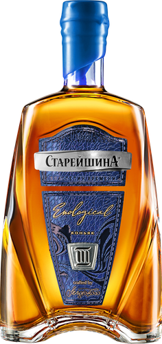 Коньяк СТАРЕЙШИНА 3 года 40%, 1л, детальное фото