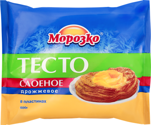 Тесто дрожжевое МОРОЗКО слоеное, 400г, картинка