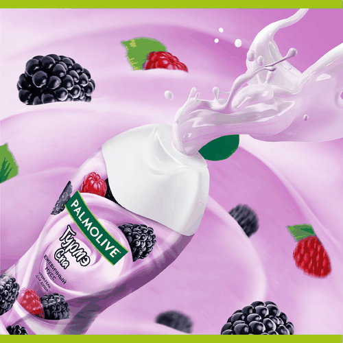 Гель-крем для душа PALMOLIVE Гурмэ Спа Ежевичный Мусс, 250мл, крупный план