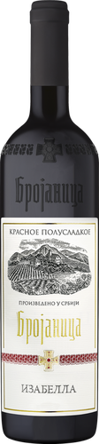Вино БРОJАНИЦА Брояница Изабелла красное полусладкое, 0.75л, вид