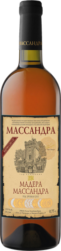 Вино ликерное МАССАНДРА Российское Мадера Крым защ. геогр. указ. белое, 0.75л, фотография