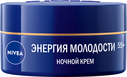 Крем ночной для лица NIVEA Энергия Молодости 55+, 50мл, крупный план