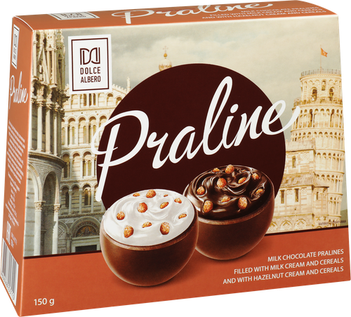 Набор конфет DOLCE ALBERO из молочного шоколада с мягкими начинками, 150г, фото