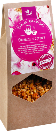 Чай фруктово-ягодный ЧАЙНАЯ ПЛАНТАЦИЯ Облепиха с грушей, листовой, 80г, фотография