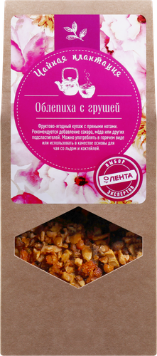 Чай фруктово-ягодный ЧАЙНАЯ ПЛАНТАЦИЯ Облепиха с грушей, листовой, 80г, фотография