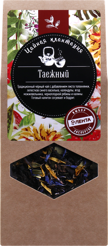 Чай черный ЧАЙНАЯ ПЛАНТАЦИЯ Таежный байховый листовой, 80г, изображение