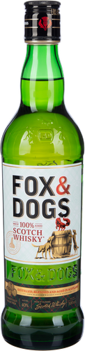 Виски FOX & DOGS купажированный, 40%, 0.5л, вид