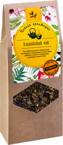 Чай фруктово-травяной ЧАЙНАЯ ПЛАНТАЦИЯ Альпийский чай листовой, 60г, крупный план