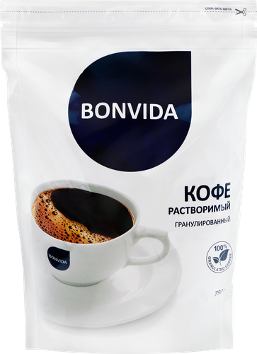Кофе растворимый BONVIDA гранулированный, 750г, фотография