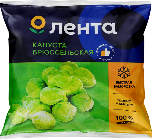 Капуста брюссельская замороженная ЛЕНТА, 400г, вид