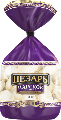 Пельмени ЦЕЗАРЬ Царское застолье, категория Б, 750г, картинка