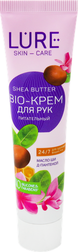 Крем для рук LURE Bio питательный, с маслом ши и D-пантенолом, 40мл, вид