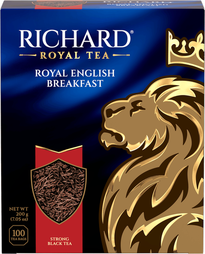 Чай черный RICHARD Royal English Breakfast байховый, 100пак, детальное фото