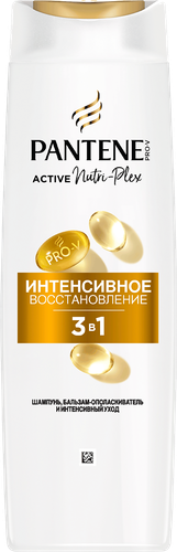 Шампунь-бальзам для поврежденных волос PANTENE Интенсивное восстановление 3в1, 360мл, изображение