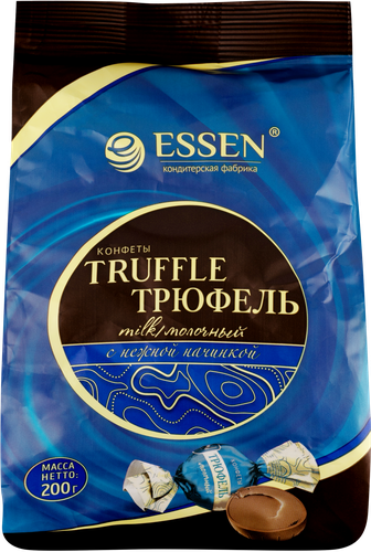 Конфеты ESSEN Трюфель молочный, 200г, крупный план