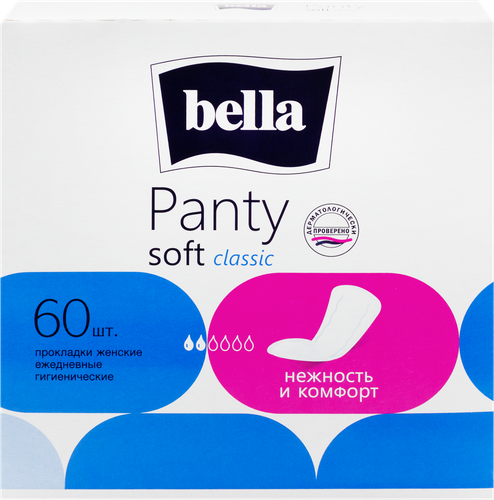Прокладки ежедневные BELLA Panty Soft Classic, 60шт, детальное фото