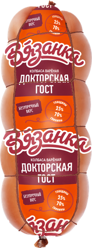 Колбаса вареная ВЯЗАНКА Докторская ГОСТ, весовая, крупный план