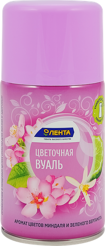 Баллон сменный для автоматического освежителя воздуха ЛЕНТА Цветочная вуаль, 250мл, крупный план