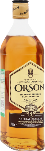 Виски ORSON Шотландский купажированный, 40%, 0.7л, изображение