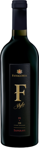 Вино FANAGORIA F Style Саперави красное сухое, 0.75л, крупный план