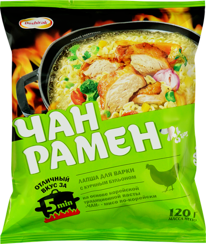 Лапша ДОШИРАК Чан рамен с куриным бульоном, 120г, картинка