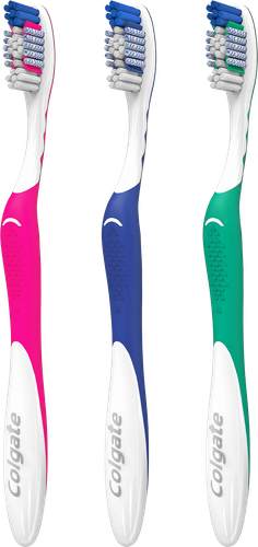 Зубная щетка COLGATE White Plus отбеливающая, жесткая, 1+1, 2шт, фото