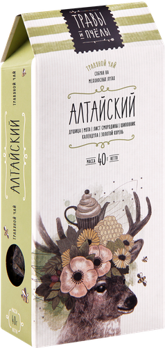 Чай травяной ТРАВЫ И ПЧЕЛЫ Алтайский листовой, 40г, фото