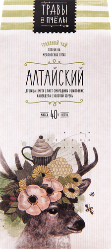 Чай травяной ТРАВЫ И ПЧЕЛЫ Алтайский листовой, 40г, фото