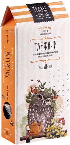 Чай травяной ТРАВЫ И ПЧЕЛЫ Таежный листовой, 40г, фотография
