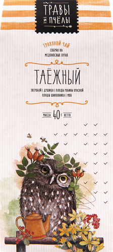 Чай травяной ТРАВЫ И ПЧЕЛЫ Таежный листовой, 40г, детальное фото