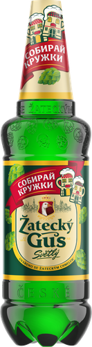 Пиво светлое ZATECKY GUS 4,6%, 1.35л, вид