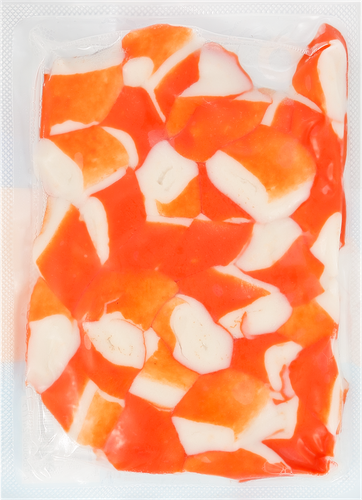 Крабовое мясо охлажденное ЛЕНТА (имитация), 200г, крупный план