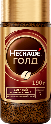 Кофе растворимый НЕСКАФЕ Голд, 190г, картинка