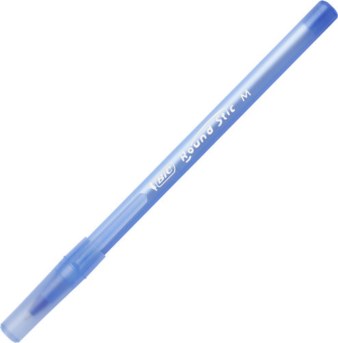 Набор шариковых ручек BIC Round Stic Classic, синий, 4шт, крупный план