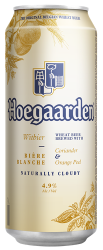 Напиток пивной HOEGAARDEN Wit blanche белое нефильтрованный 
пастеризованный осветленный 4,9%, 0.45л, картинка