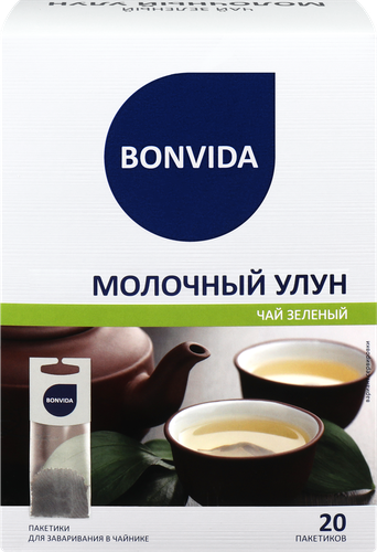 Чай зеленый BONVIDA Молочный Улун для заваривания в чайнике, 20пак, фото