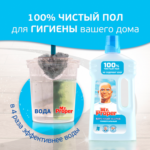 Средство для мытья полов и стен MR.PROPER Бережная уборка, 1л, картинка