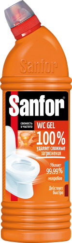 Средство для чистки туалета SANFOR Wc Gel Super Power, 1л, детальное фото