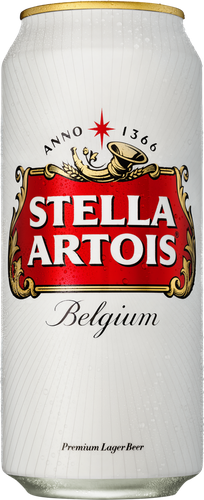 Пиво светлое STELLA ARTOIS пастеризованное, 5%, ж/б, 0.45л, вид