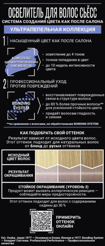 Краска для волос СЬЁСС 10–55 Ультраплатиновый блонд, 115мл, вид