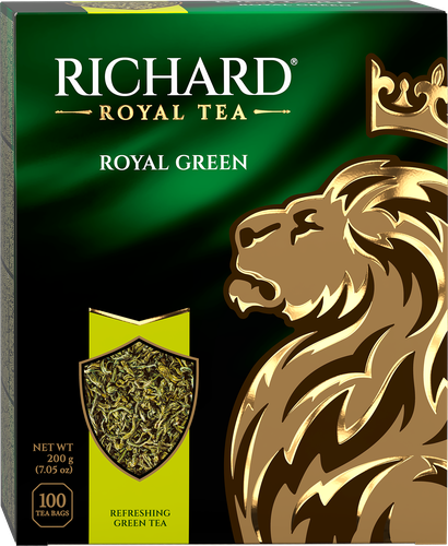 Чай зеленый RICHARD Royal Green Китайский байховый, 100пак, фотография