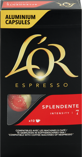Кофе молотый в капсулах L’OR Espresso Splendente натуральный жареный, 10кап, детальное фото